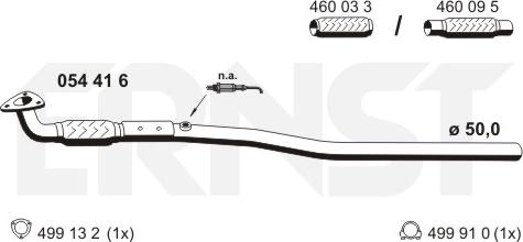 ERNST 054416 - Exhaust Pipe car-mod.net