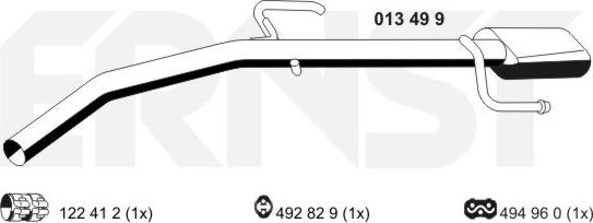 ERNST 013499 - Exhaust Pipe car-mod.net