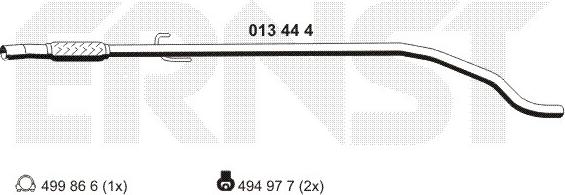 ERNST 013444 - Exhaust Pipe car-mod.net