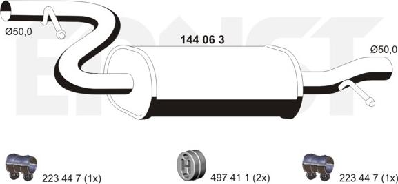 ERNST 144063 - Middle Silencer car-mod.net