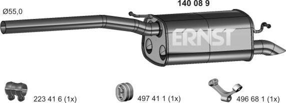 ERNST 140089 - End Silencer car-mod.net