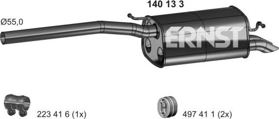 ERNST 140133 - End Silencer car-mod.net