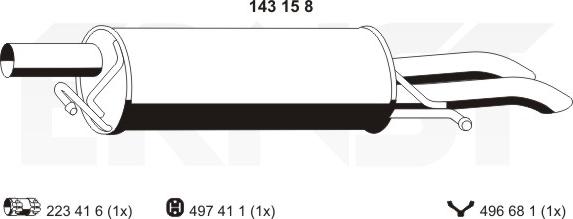ERNST 143158 - End Silencer car-mod.net