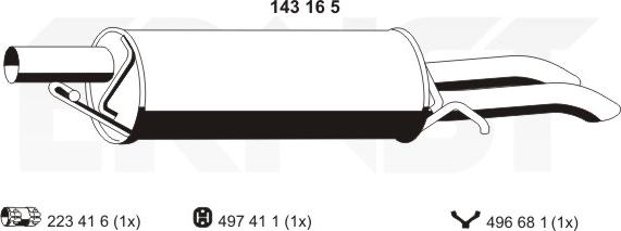 ERNST 143165 - End Silencer car-mod.net