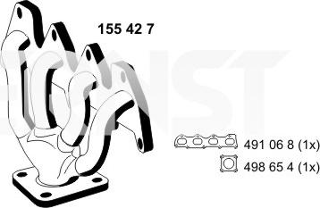 ERNST 155427 - Manifold, exhaust system car-mod.net