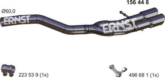 ERNST 156448 - Exhaust Pipe car-mod.net