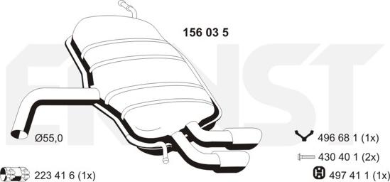 ERNST 156035 - End Silencer car-mod.net