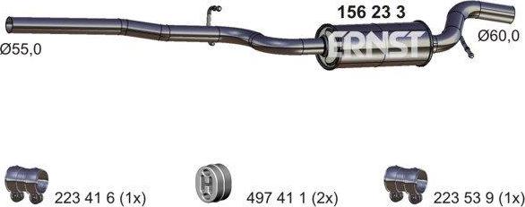 ERNST 156233 - Middle Silencer car-mod.net