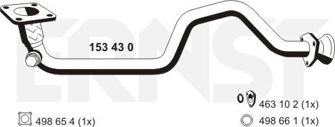ERNST 153430 - Exhaust Pipe car-mod.net