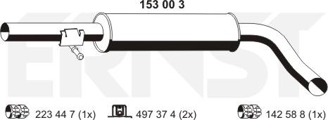 ERNST 153003 - Middle Silencer car-mod.net
