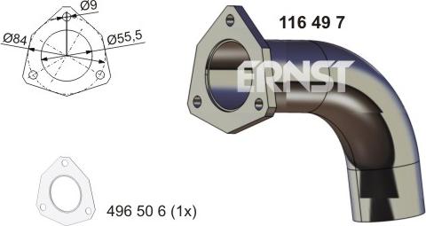 ERNST 116497 - Exhaust Pipe car-mod.net