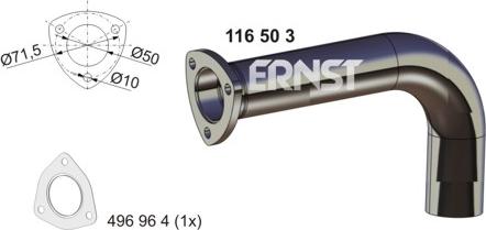 ERNST 116503 - Exhaust Pipe car-mod.net