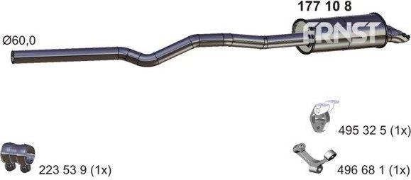 ERNST 177108 - End Silencer car-mod.net