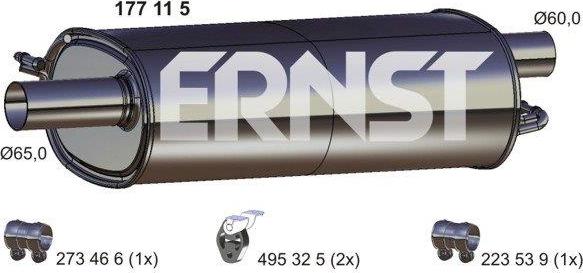ERNST 177115 - Middle Silencer car-mod.net