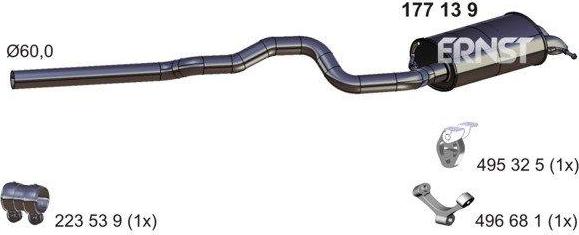 ERNST 177139 - End Silencer car-mod.net