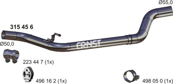 ERNST 315456 - Exhaust Pipe car-mod.net