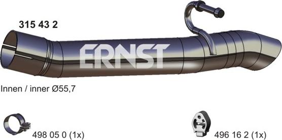 ERNST 315432 - Exhaust Pipe car-mod.net