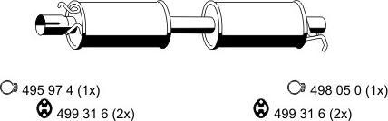 ERNST 330220 - Middle Silencer car-mod.net