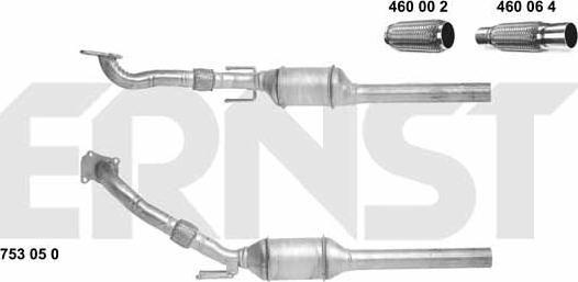 ERNST 753050 - Catalytic Converter car-mod.net