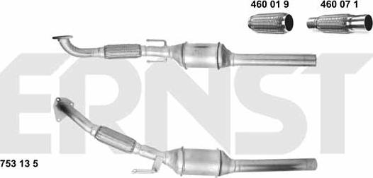 ERNST 753135 - Catalytic Converter car-mod.net