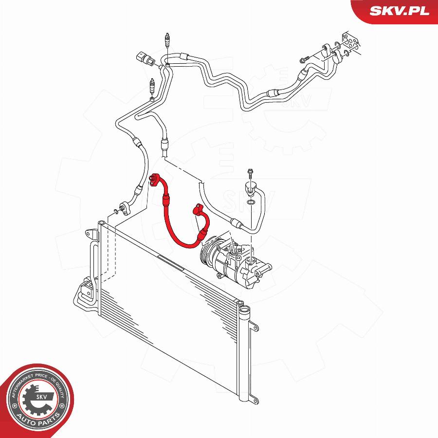 Esen SKV 43SKV548 - High Pressure Line, air conditioning car-mod.net