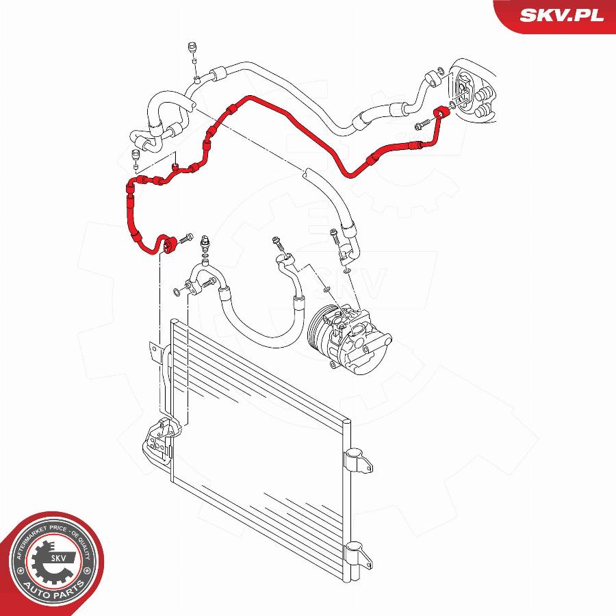 Esen SKV 43SKV559 - High / Low Pressure Line, air conditioning car-mod.net