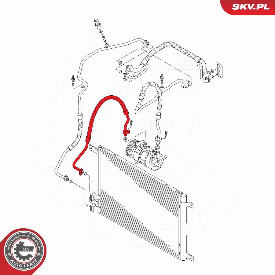 Esen SKV 43SKV550 - High / Low Pressure Line, air conditioning car-mod.net