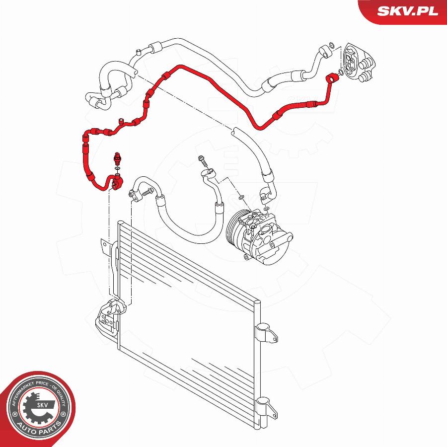 Esen SKV 43SKV552 - High / Low Pressure Line, air conditioning car-mod.net