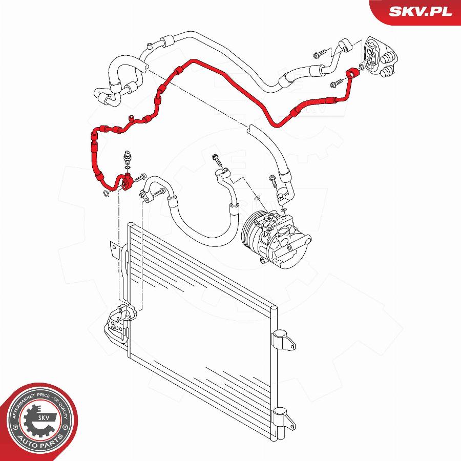Esen SKV 43SKV534 - High Pressure Line, air conditioning car-mod.net