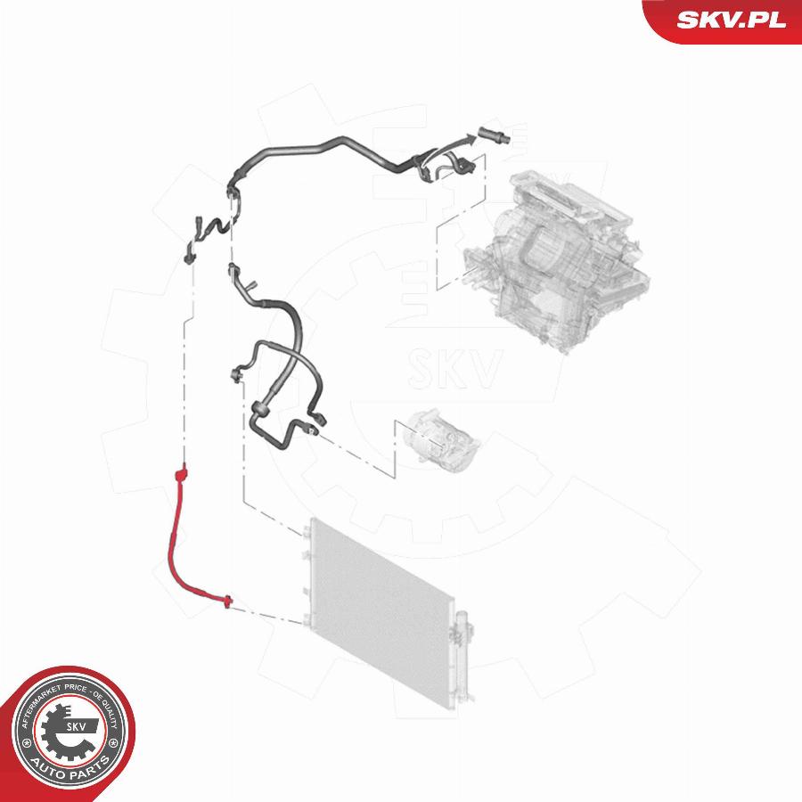 Esen SKV 54SKV628 - High / Low Pressure Line, air conditioning car-mod.net