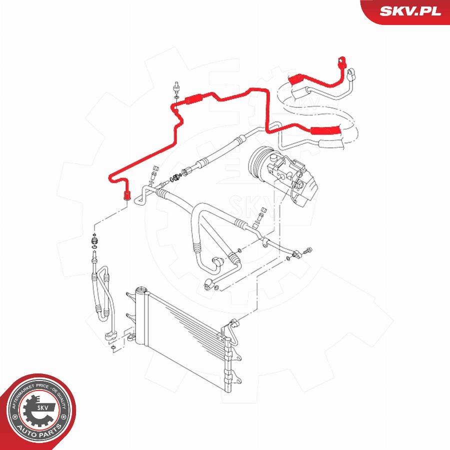 Esen SKV 54SKV706 - High / Low Pressure Line, air conditioning car-mod.net