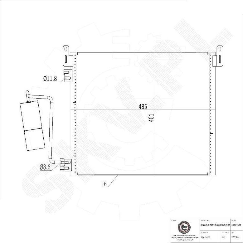 Esen SKV 86SKV453 - Condenser, air conditioning car-mod.net