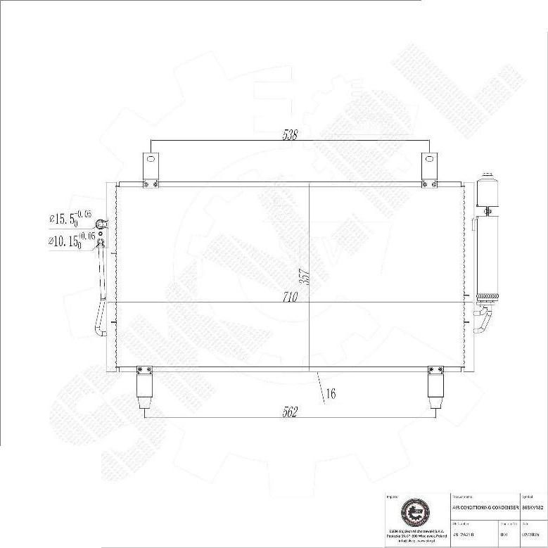 Esen SKV 86SKV182 - Condenser, air conditioning car-mod.net