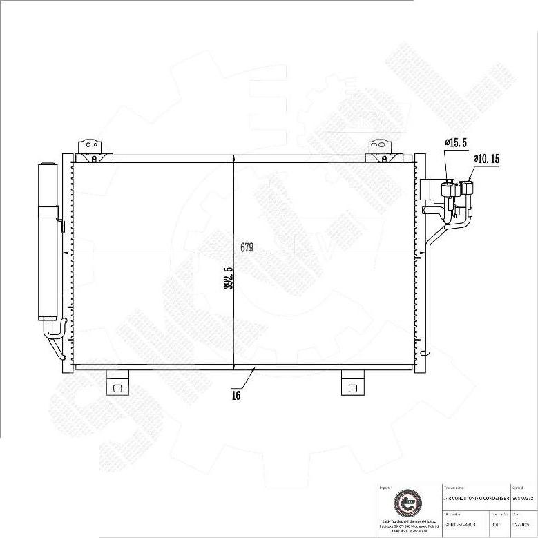 Esen SKV 86SKV272 - Condenser, air conditioning car-mod.net