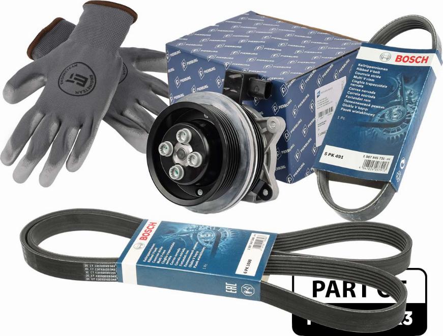 ET Engineteam PW0010VR3 - Water Pump + V-Ribbed Belt Set car-mod.net