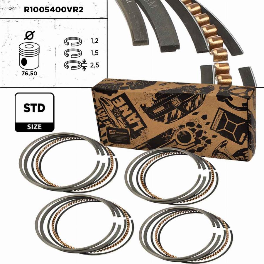 ET Engineteam R1005400VR2 - Piston Ring Kit car-mod.net