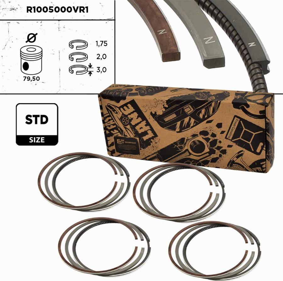 ET Engineteam R1005000VR1 - Piston Ring Kit car-mod.net