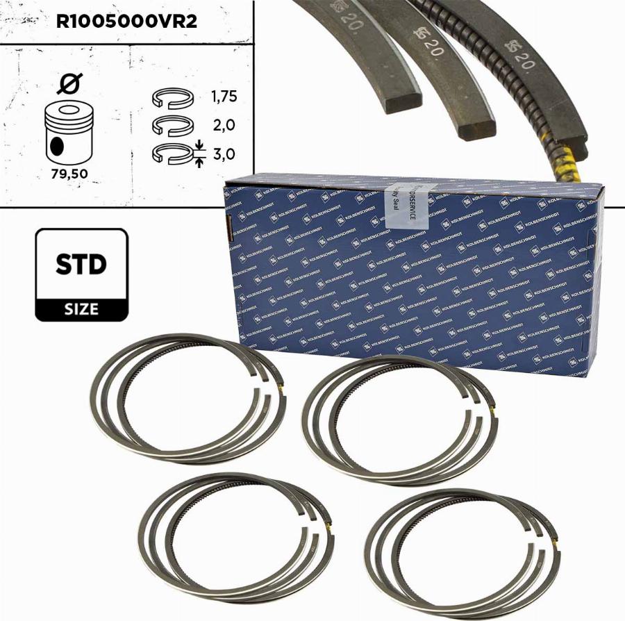 ET Engineteam R1005000VR2 - Piston Ring Kit car-mod.net
