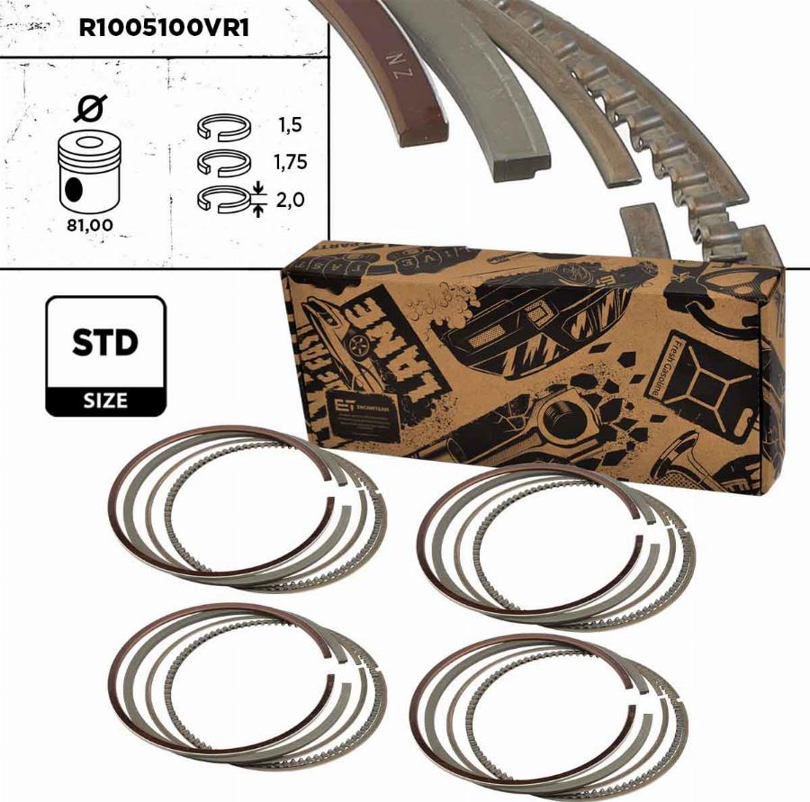 ET Engineteam R1005100VR1 - Piston Ring Kit car-mod.net