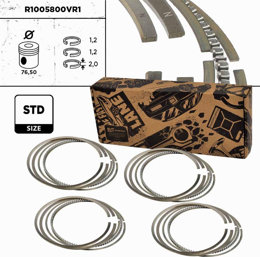 ET Engineteam R1005800VR1 - Piston Ring Kit car-mod.net