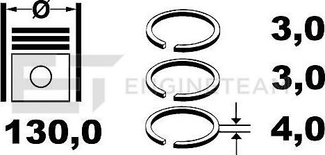 ET Engineteam R1006300 - Piston Ring Kit car-mod.net