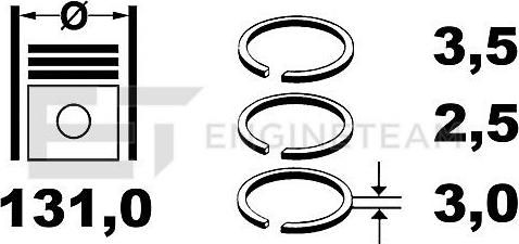 ET Engineteam R1008500 - Piston Ring Kit car-mod.net