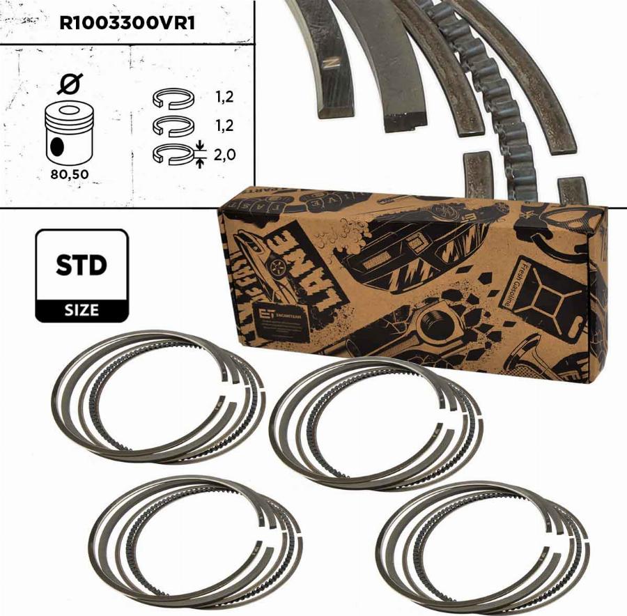 ET Engineteam R1003300VR1 - Piston Ring Kit car-mod.net