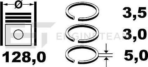 ET Engineteam R1002800 - Piston Ring Kit car-mod.net