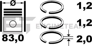 ET Engineteam R1010550 - Piston Ring Kit car-mod.net