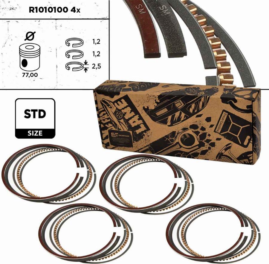 ET Engineteam R1010100VR1 - Piston Ring Kit car-mod.net