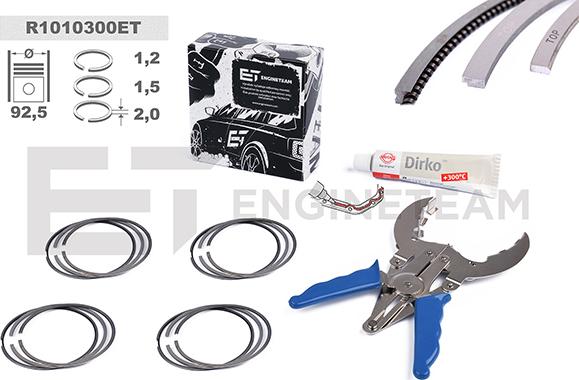 ET Engineteam R1010300ET - Piston Ring Kit car-mod.net