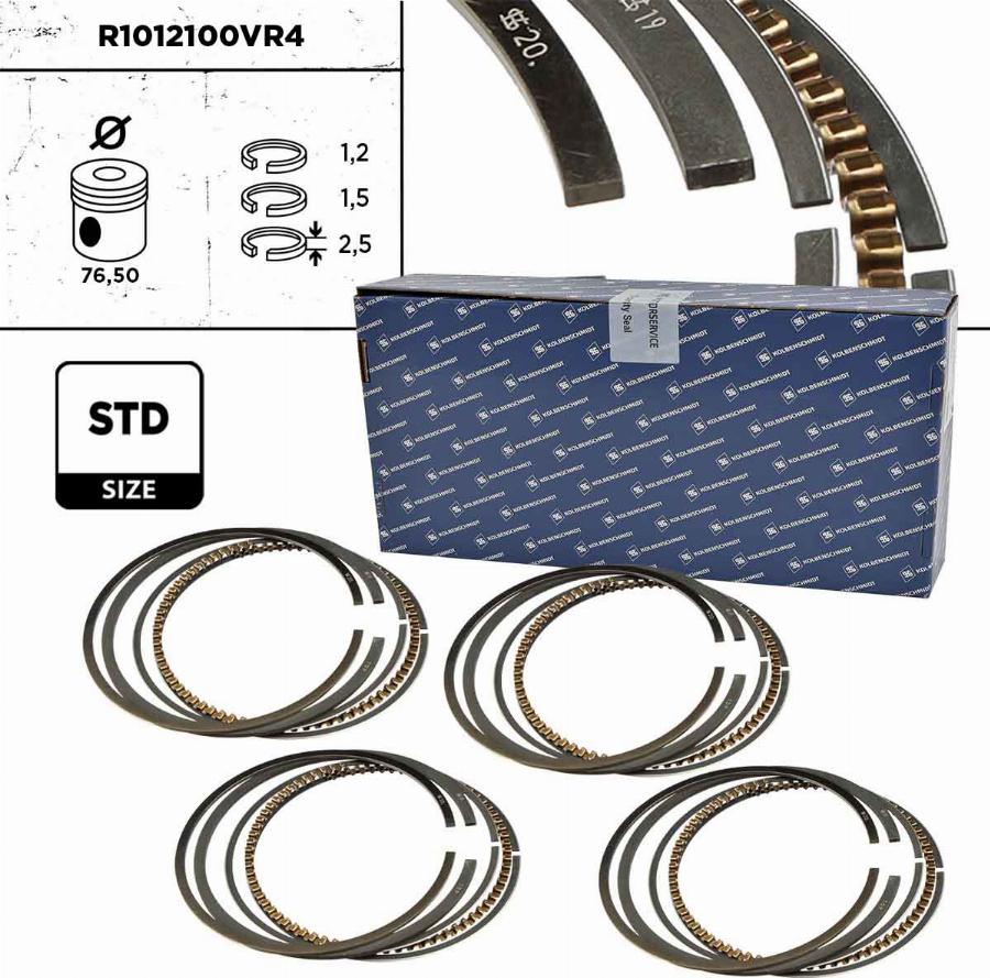 ET Engineteam R1012100VR4 - Piston Ring Kit car-mod.net