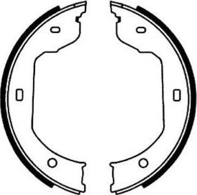 E.T.F. 09-0606 - Brake Shoe Set, parking brake car-mod.net