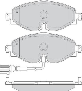 E.T.F. 12-1516 - Brake Pad Set, disc brake car-mod.net